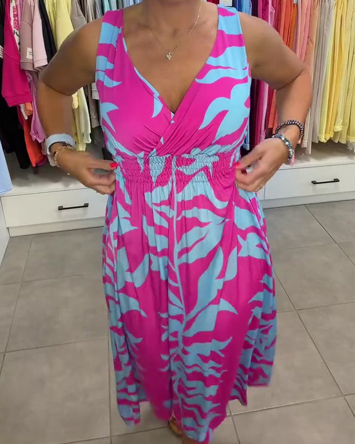 Kealia - Vestido Con Estampado Floral Y Cintura Fruncida