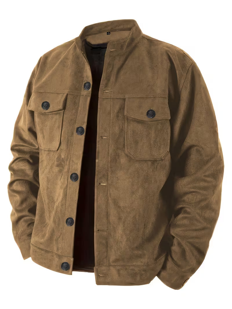 Jelil - Chaqueta De Ante Con Dos Bolsillos Delanteros
