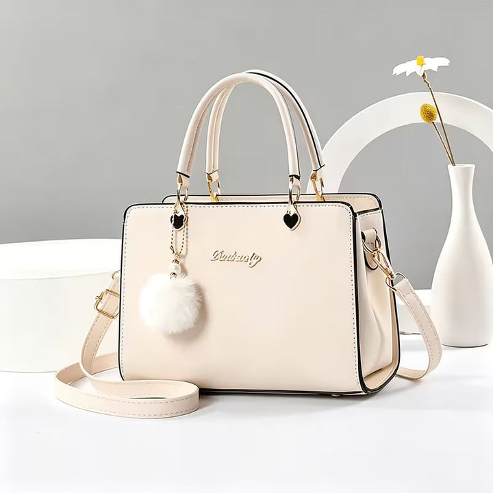 Sanika - Bolso de Mano Con Colgante de Pompón y Correa Para el Hombro