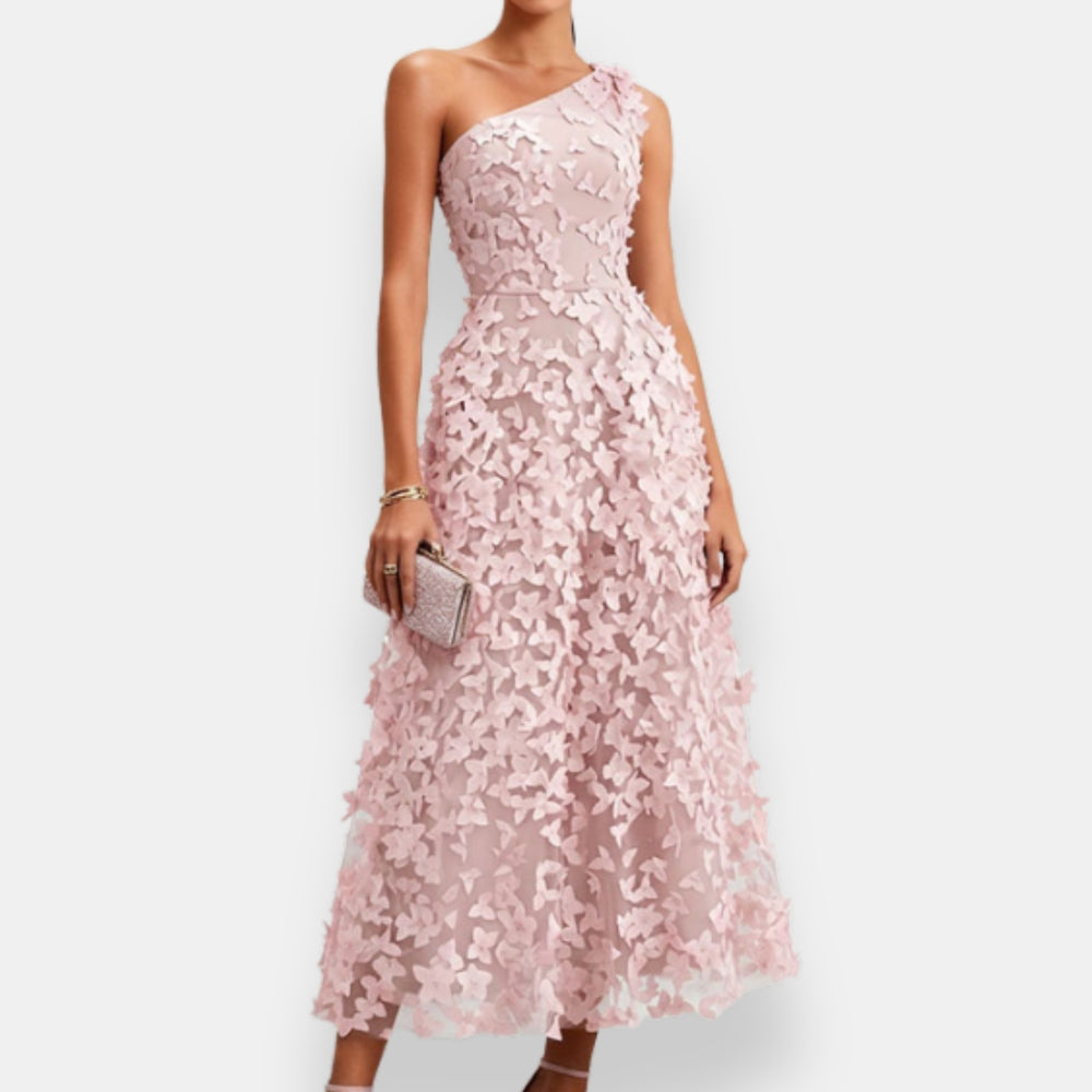 Suniya - Vestido Midi Con un Solo Hombro