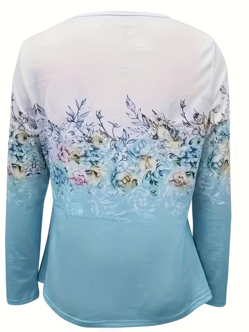 Tishna - Top Con Elegante Estampado Floral Gráfico