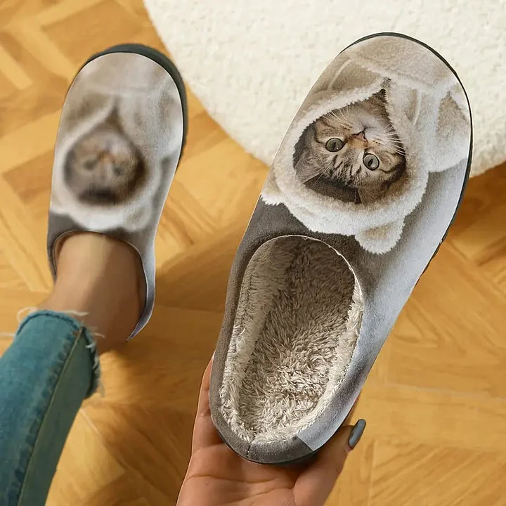Marren - Zapatillas Cómodas Con Cara De Gato En 3D