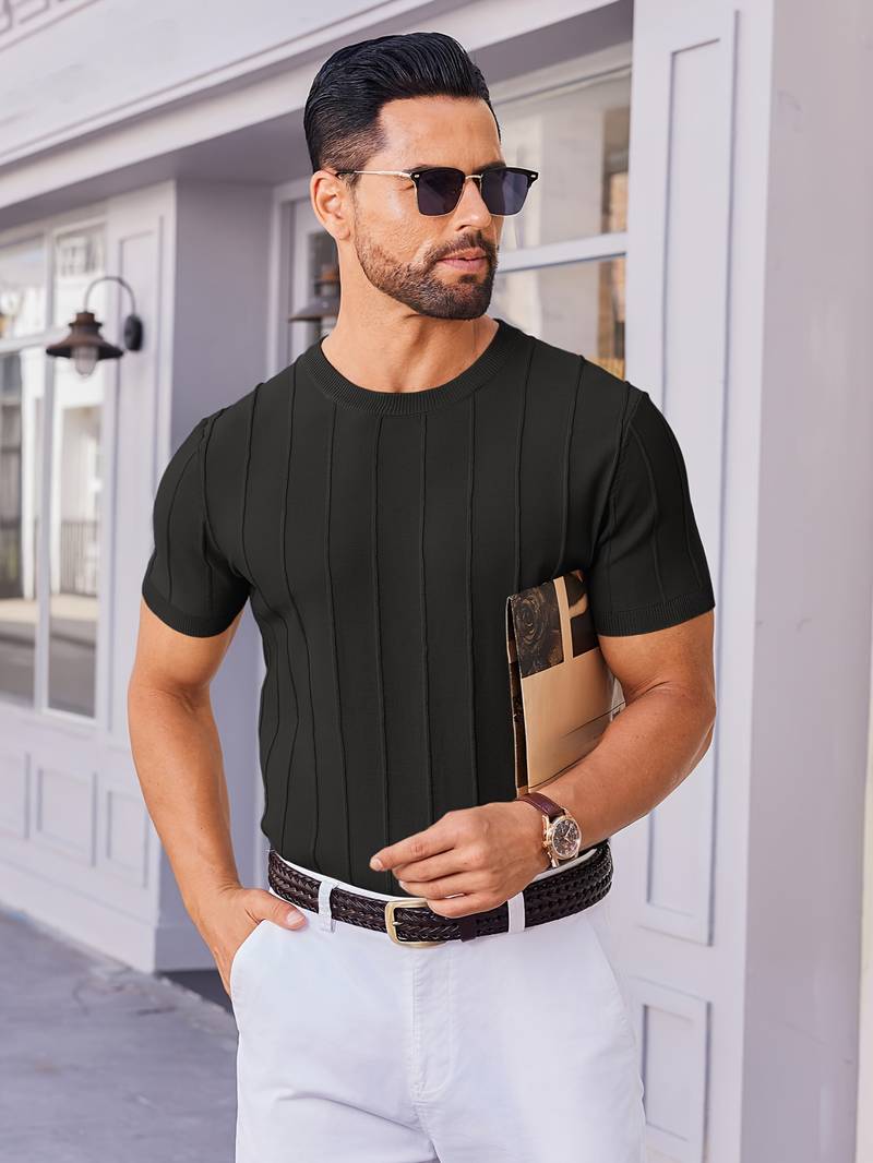 Sang - Camiseta De Punto De Verano Con Cuello Redondo