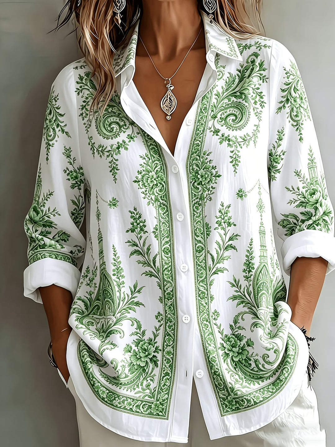 Aldana - Camisa De Manga Larga Con Botones