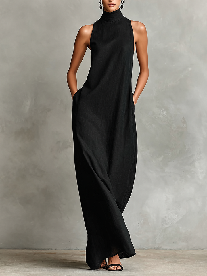 Imeria - Vestido Largo Con Cuello Halter