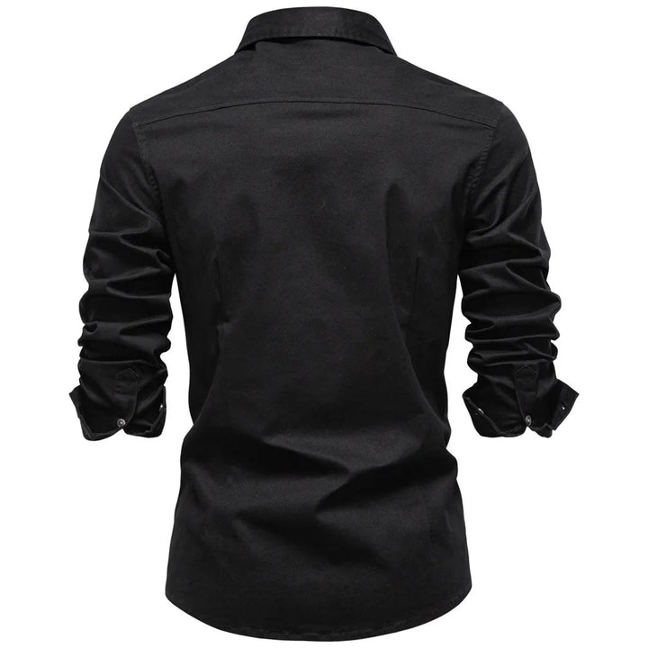 Sampath - Camisa de Algodón de Manga larga