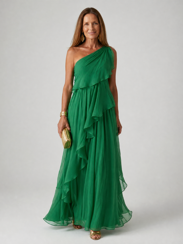 Seyma - Vestido Largo Con Volantes