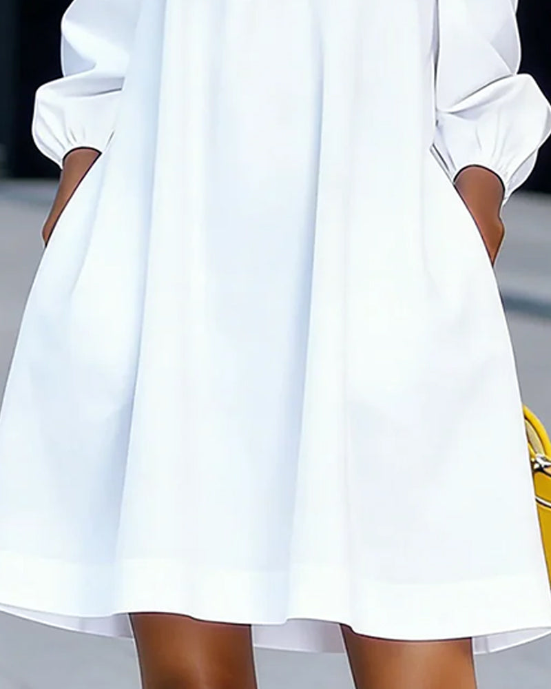Loania - Vestido Con Hombros Al Aire Y Detalles Florales