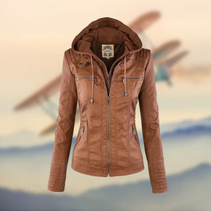 Janina - Chaqueta De Cuero Elegante y Unica