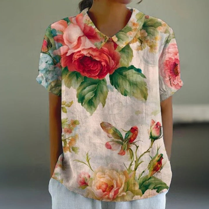 Aurevia - Blusa Con Estampado Floral Vintage