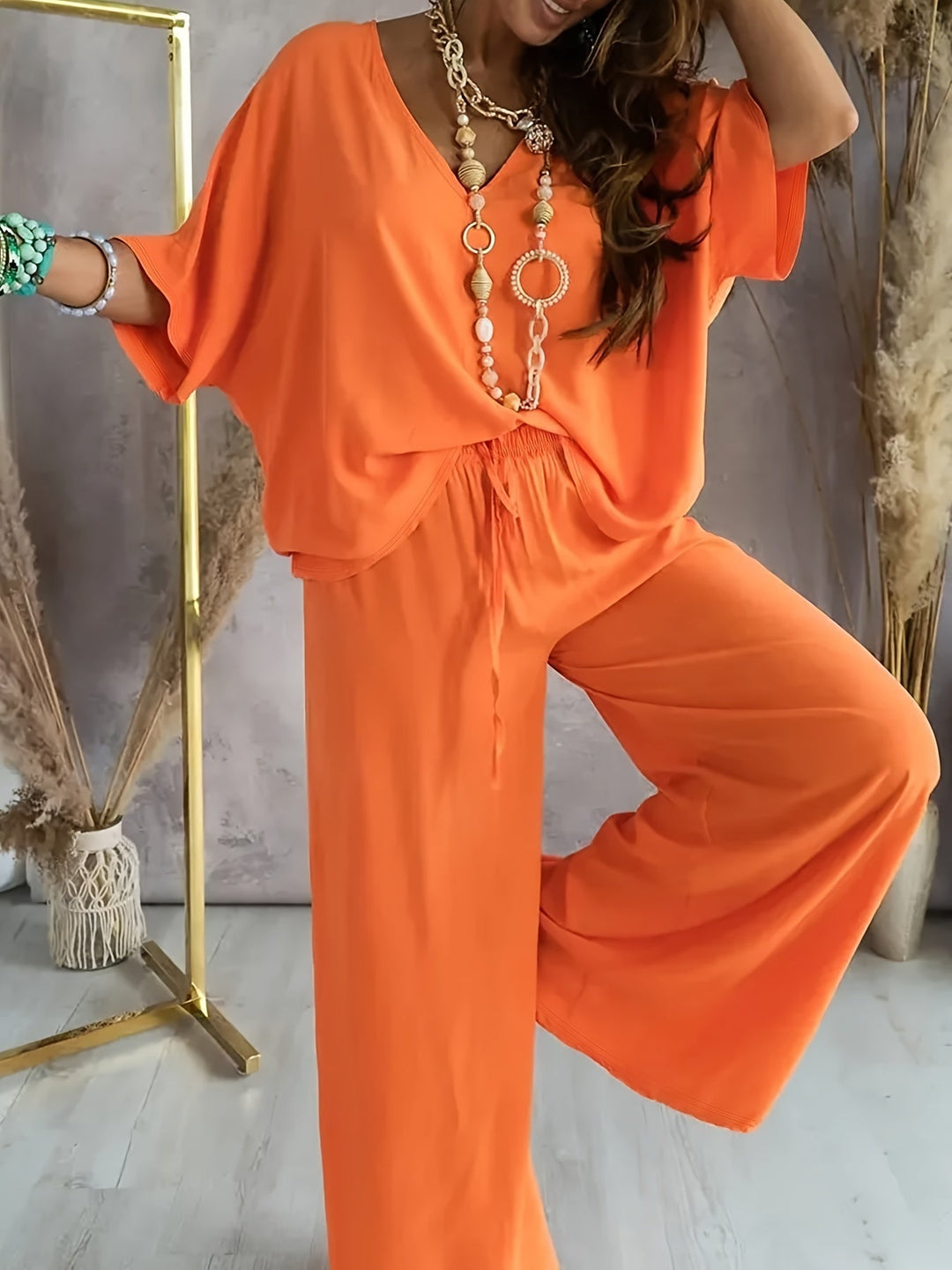 Essime - Conjunto Elegante Con Cuello en V