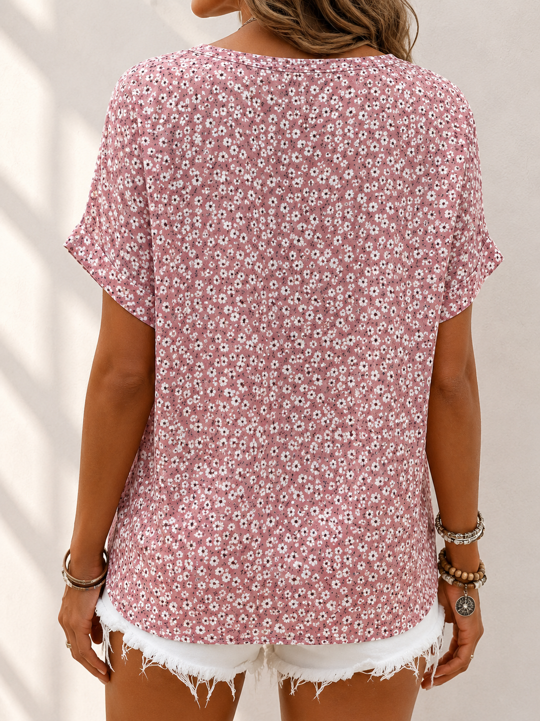 Verna - Elegante Blusa Floral Con Botones en la Parte Delantera