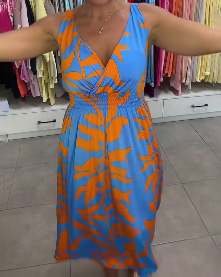 Kealia - Vestido Con Estampado Floral Y Cintura Fruncida