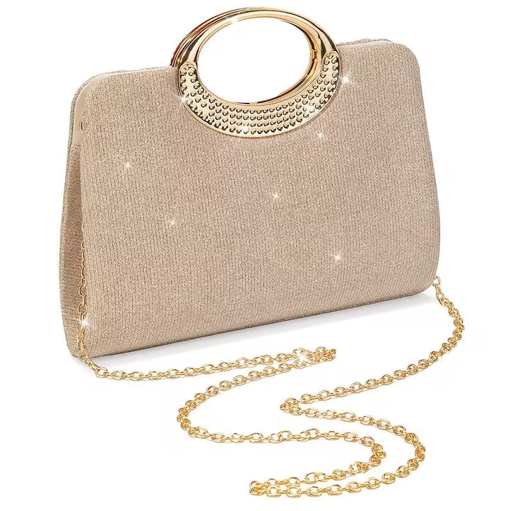 Lizzana - Bolso De Mano Plisado Con Anilla Redonda Brillante