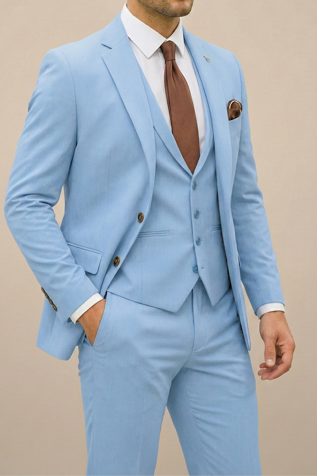 Jiannis - Elegante Traje De Tres Piezas