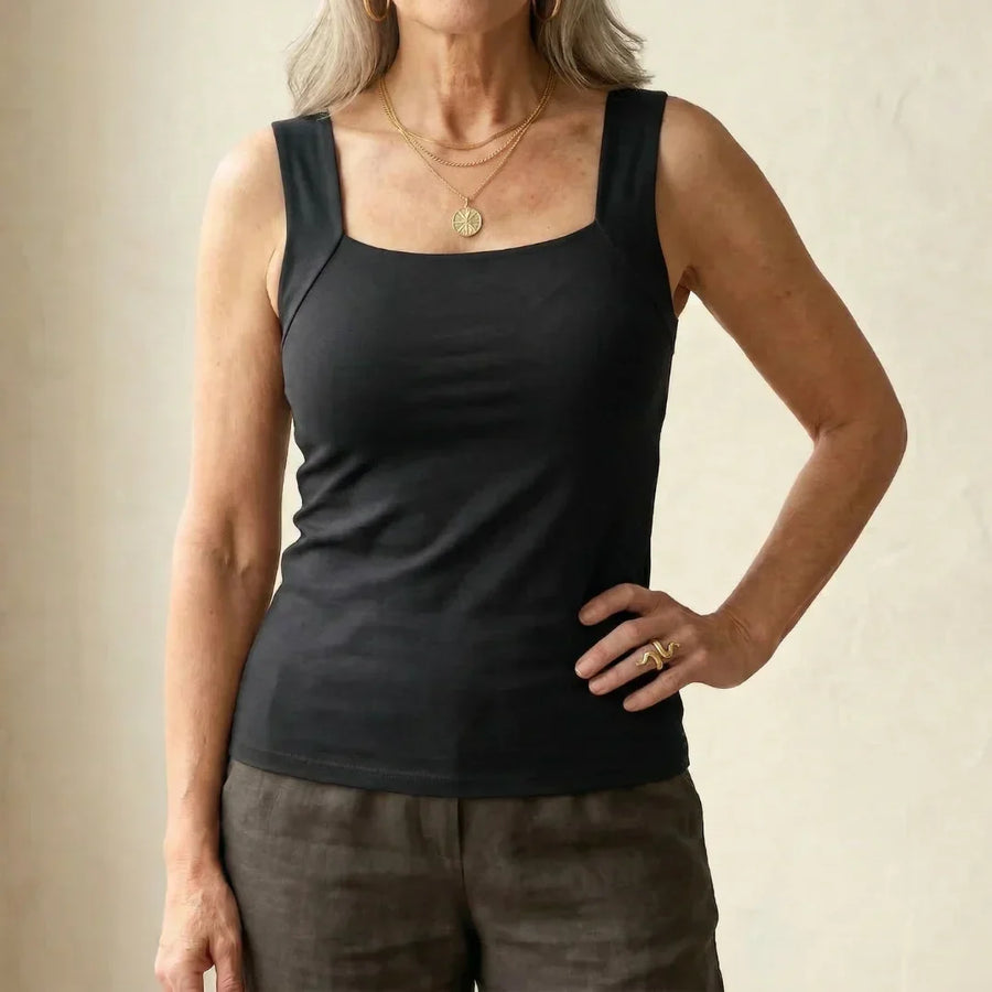 Neda - Camiseta Sin Mangas Con Cuello Cuadrado
