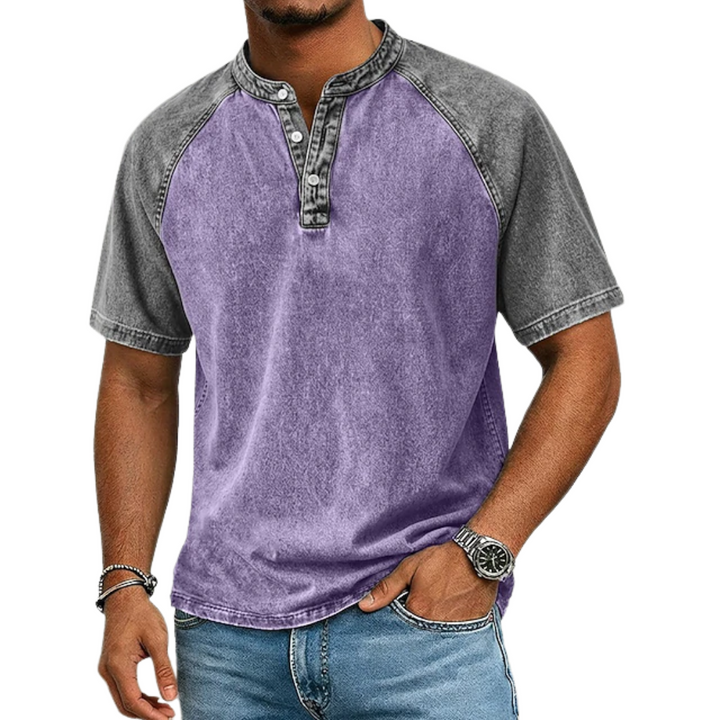 Lawson - Camiseta Henley Vintage Bicolor