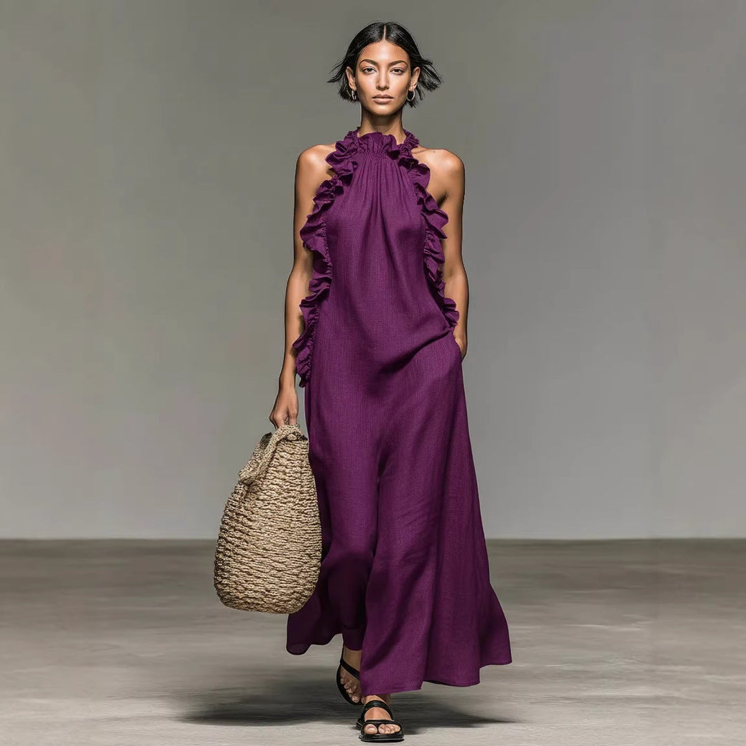 Vasara - Vestido Largo De Estilo Bohemio Con Volantes