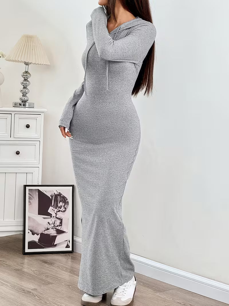 Dahye - Vestido Largo De Manga Larga Con Capucha