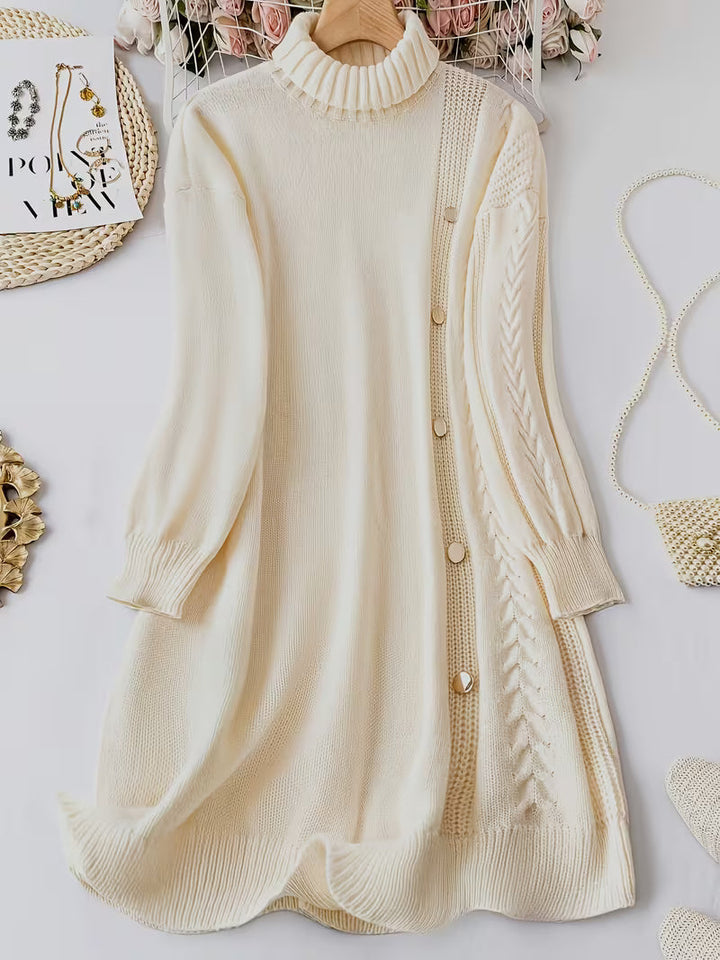 Malkina - Cómodo Vestido De Punto De Manga Larga