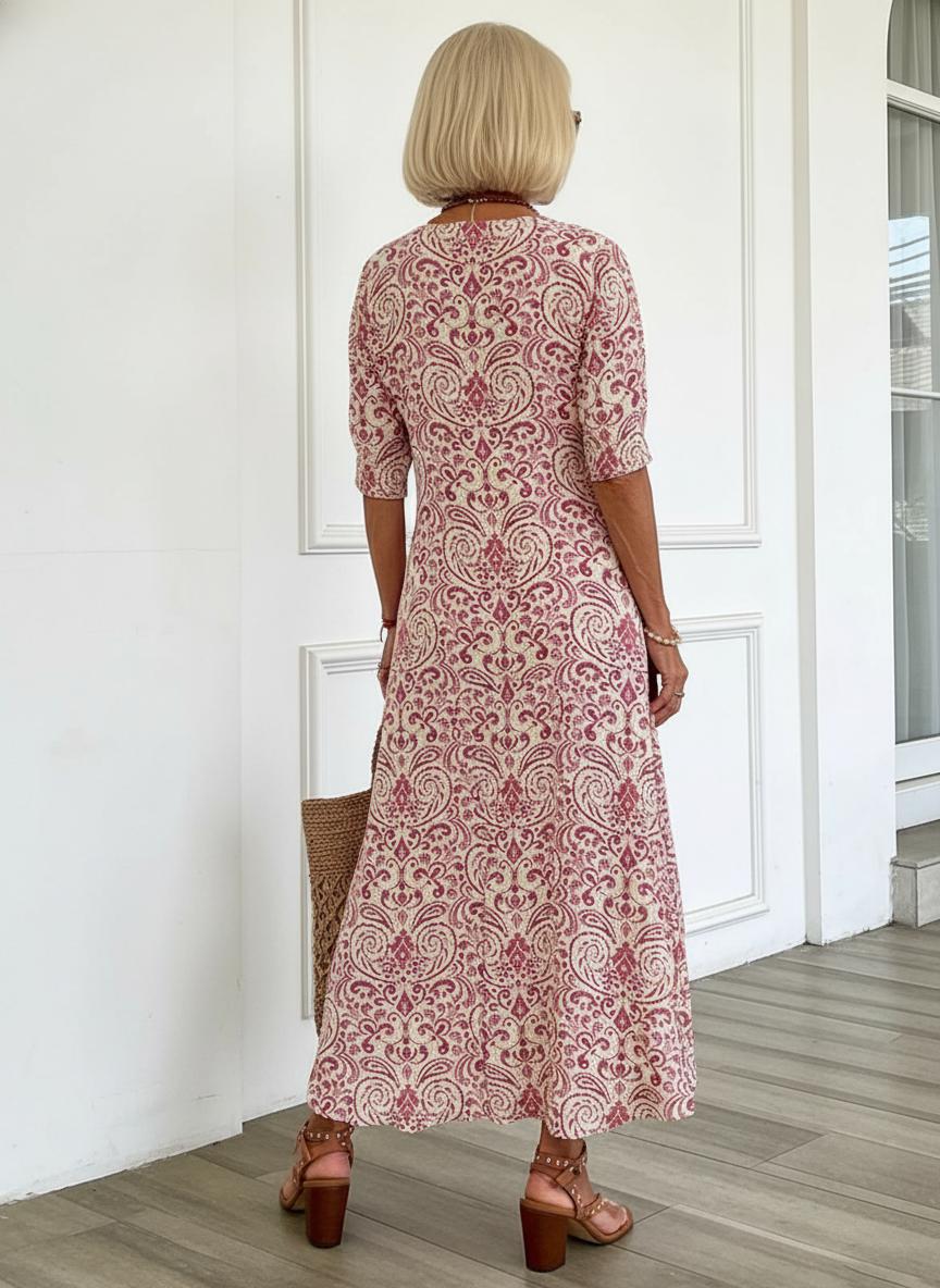 Zarmina - Elegante Vestido Largo Con Estampado Boho