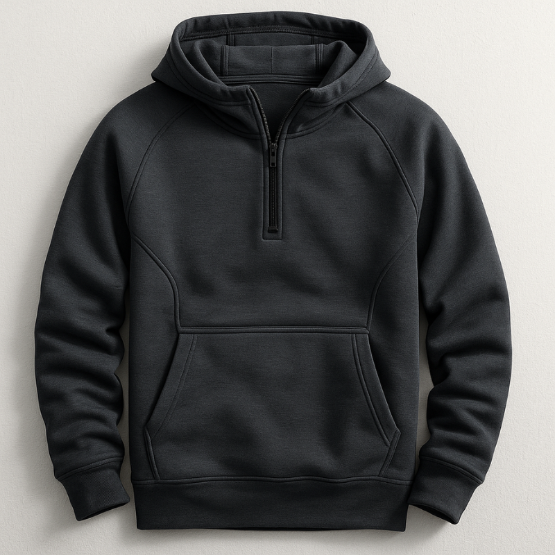 Kennet - Sudadera Con Capucha, Manga Larga Y Cremallera De UN Cuarto