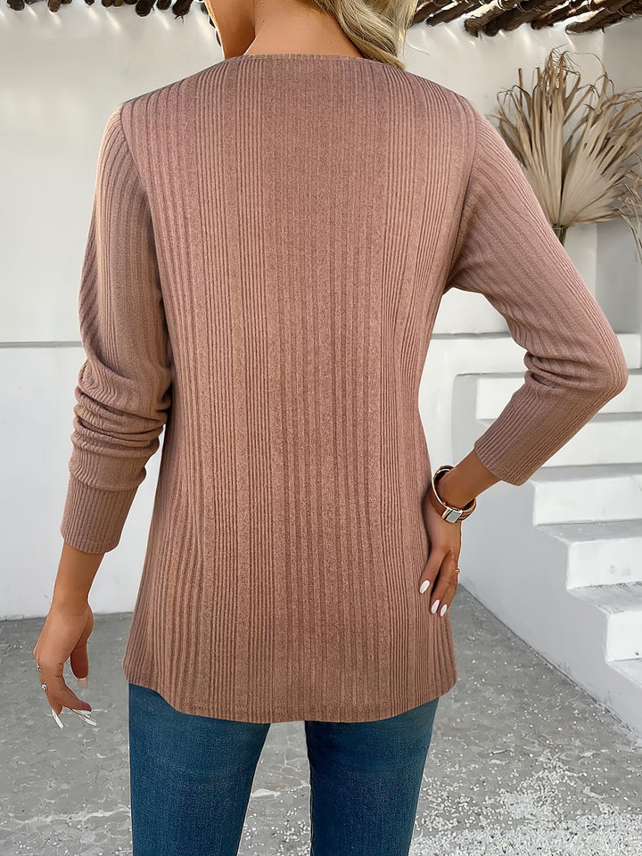 Lizeth - Camiseta De Manga Larga Y Cuello Redondo