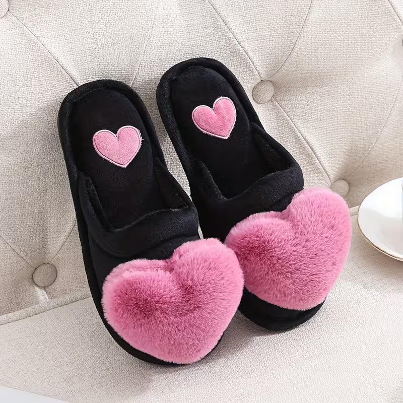 Zeliha - Zapatillas De Felpa Con Forma De Corazón Y Suela Antideslizante
