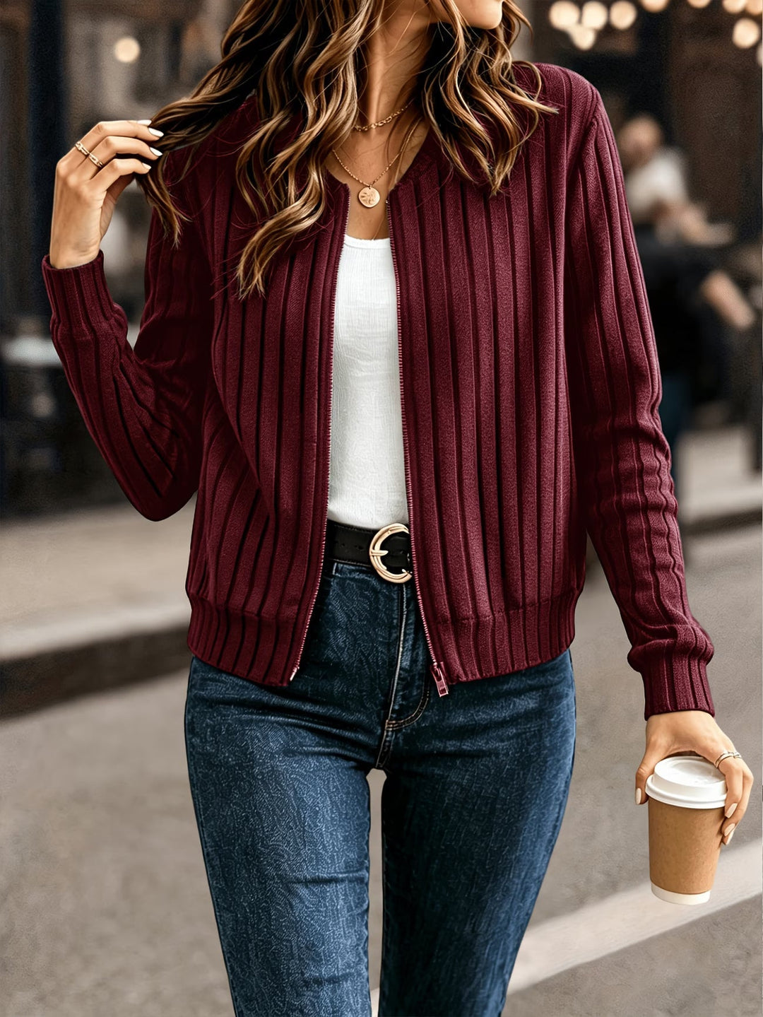 Nalia - Chaqueta De Punto Con Una Sola Manga