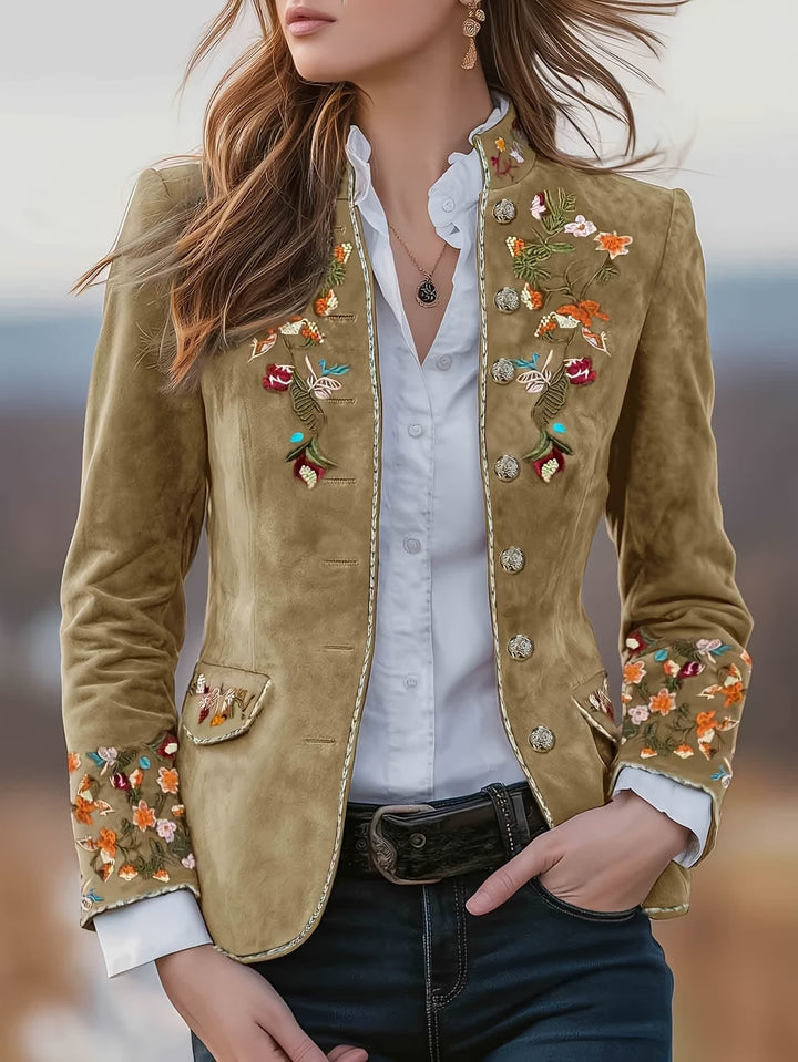 Anisaa - Chaqueta Elegante Con Cuello Alto