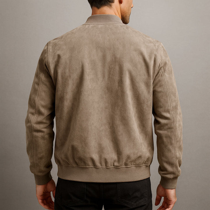 Laamin - Chaqueta Bomber Clásica De Ante