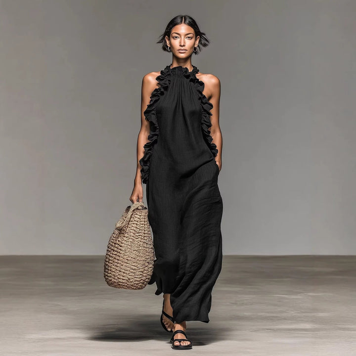 Vasara - Vestido Largo De Estilo Bohemio Con Volantes
