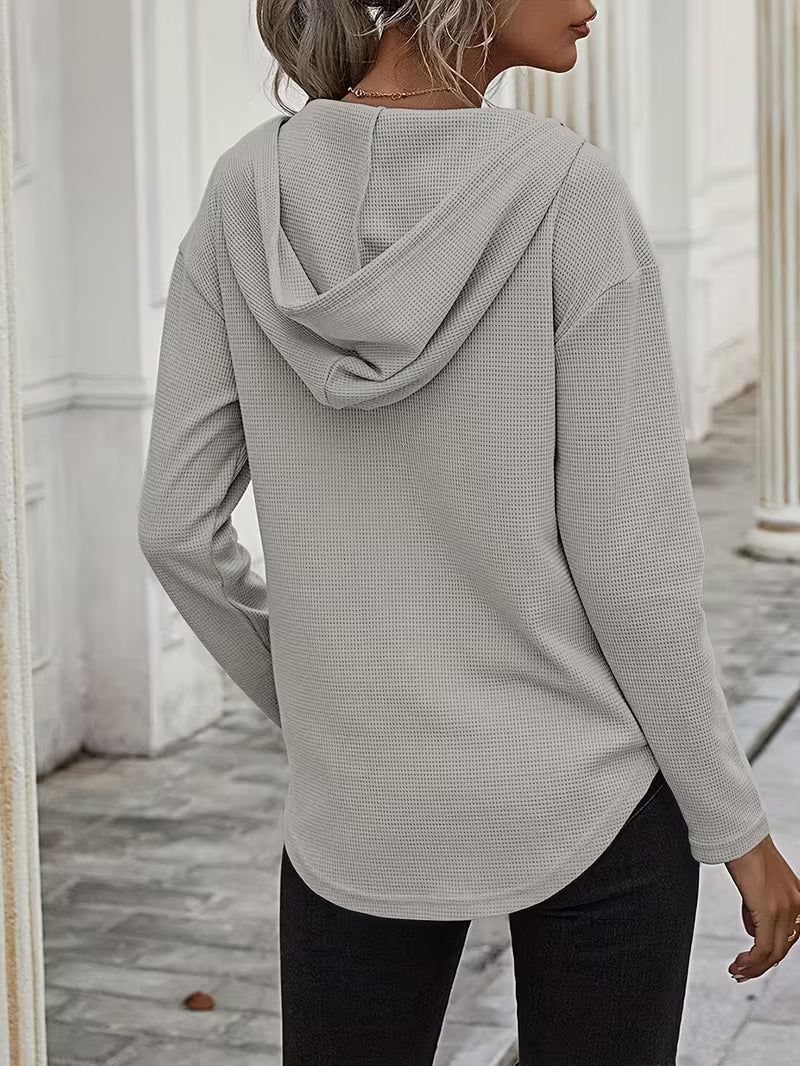 Heydi - Sudadera Con Capucha Manga Larga y Bajo Curvo
