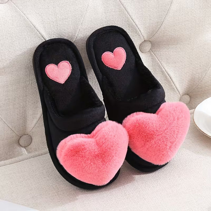 Zeliha - Zapatillas De Felpa Con Forma De Corazón Y Suela Antideslizante