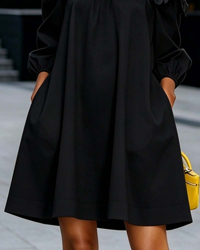 Loania - Vestido Con Hombros Al Aire Y Detalles Florales