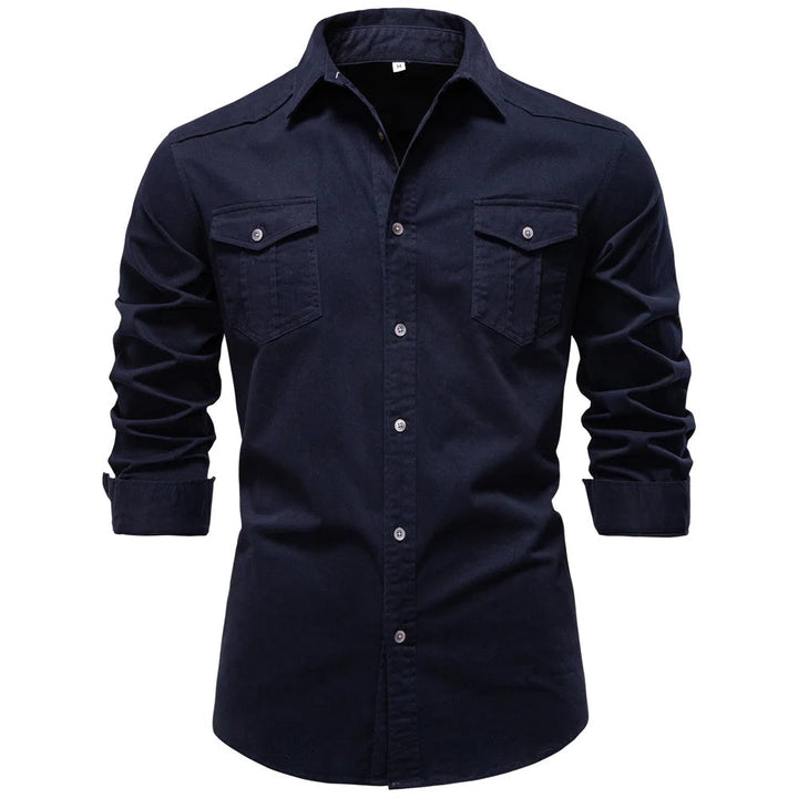 Sampath - Camisa de Algodón de Manga larga