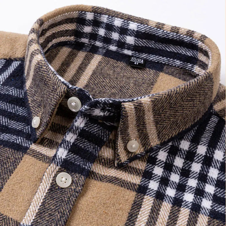 Joman - Camisa De Manga Larga a Cuadros Con Botones