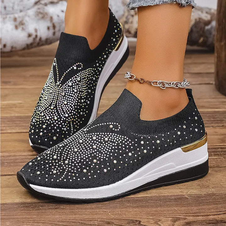 Josia - Zapatillas Sin Cordones Con Diseño De Mariposa Y Pedrería