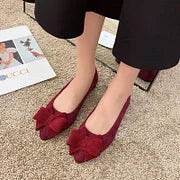 Silvie - Elegantes Zapatos de Tacón Bajo Con Lazo