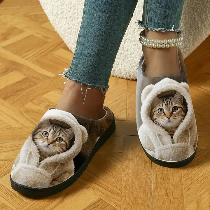 Marren - Zapatillas Cómodas Con Cara De Gato En 3D