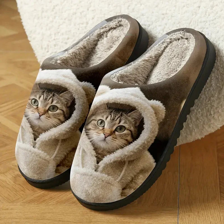 Marren - Zapatillas Cómodas Con Cara De Gato En 3D