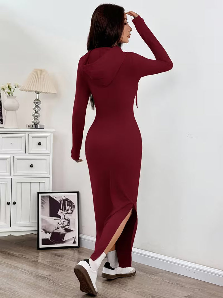 Dahye - Vestido Largo De Manga Larga Con Capucha
