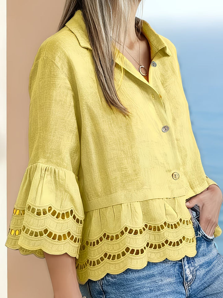 Solenn - Elegante Blusa Con Botones