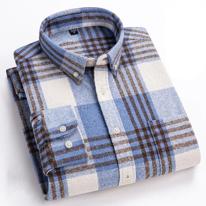 Joman - Camisa De Manga Larga a Cuadros Con Botones