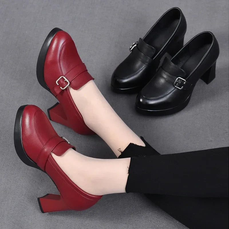 Sonnia - Zapatos De Tacón De Piel Versátiles