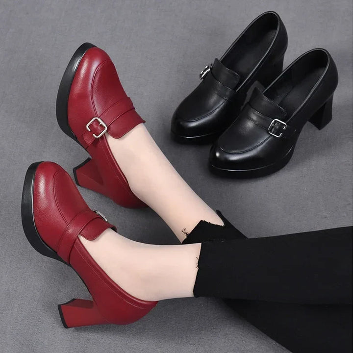 Sonnia - Zapatos De Tacón De Piel Versátiles