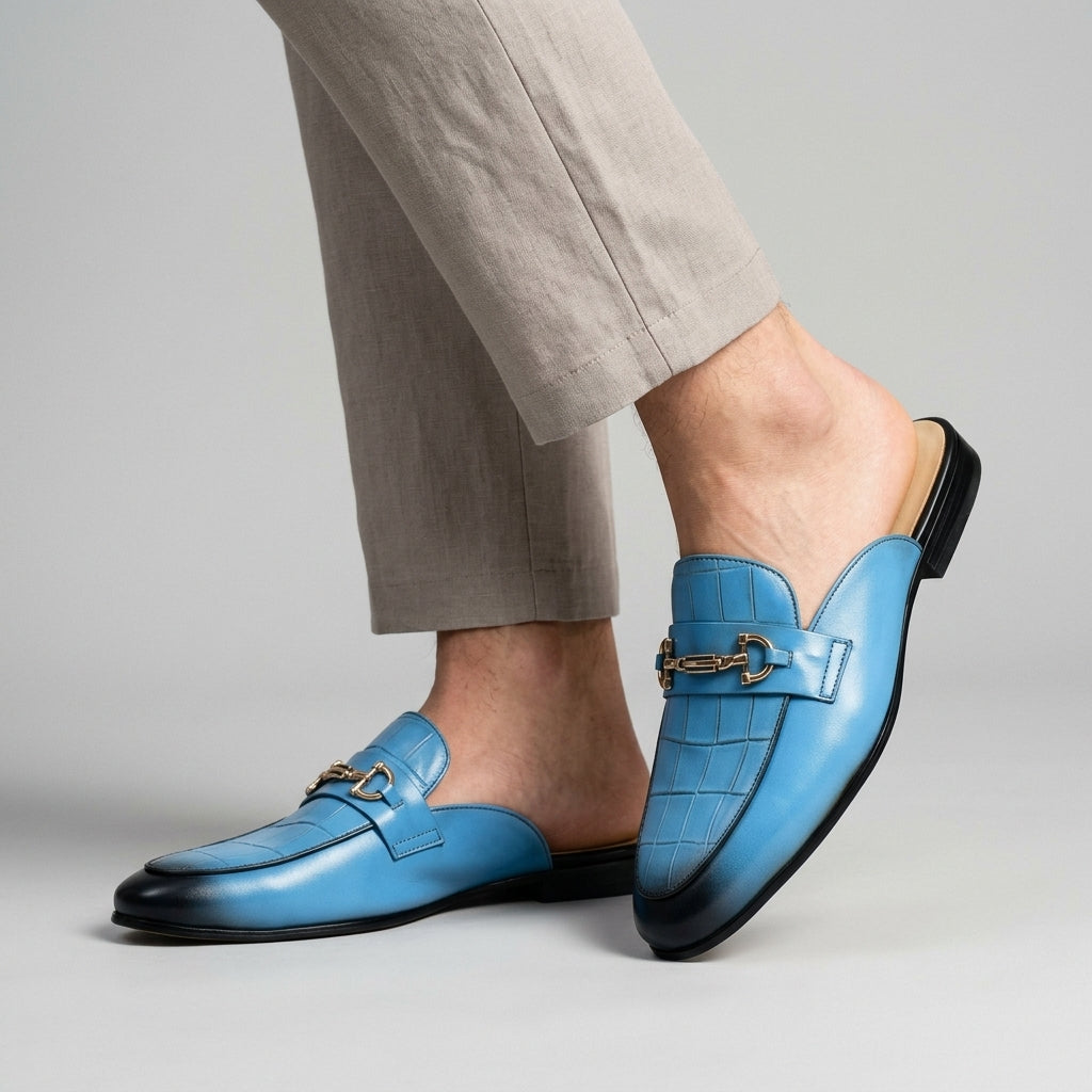 Idris - Zapatos De Cuero Sin Talón