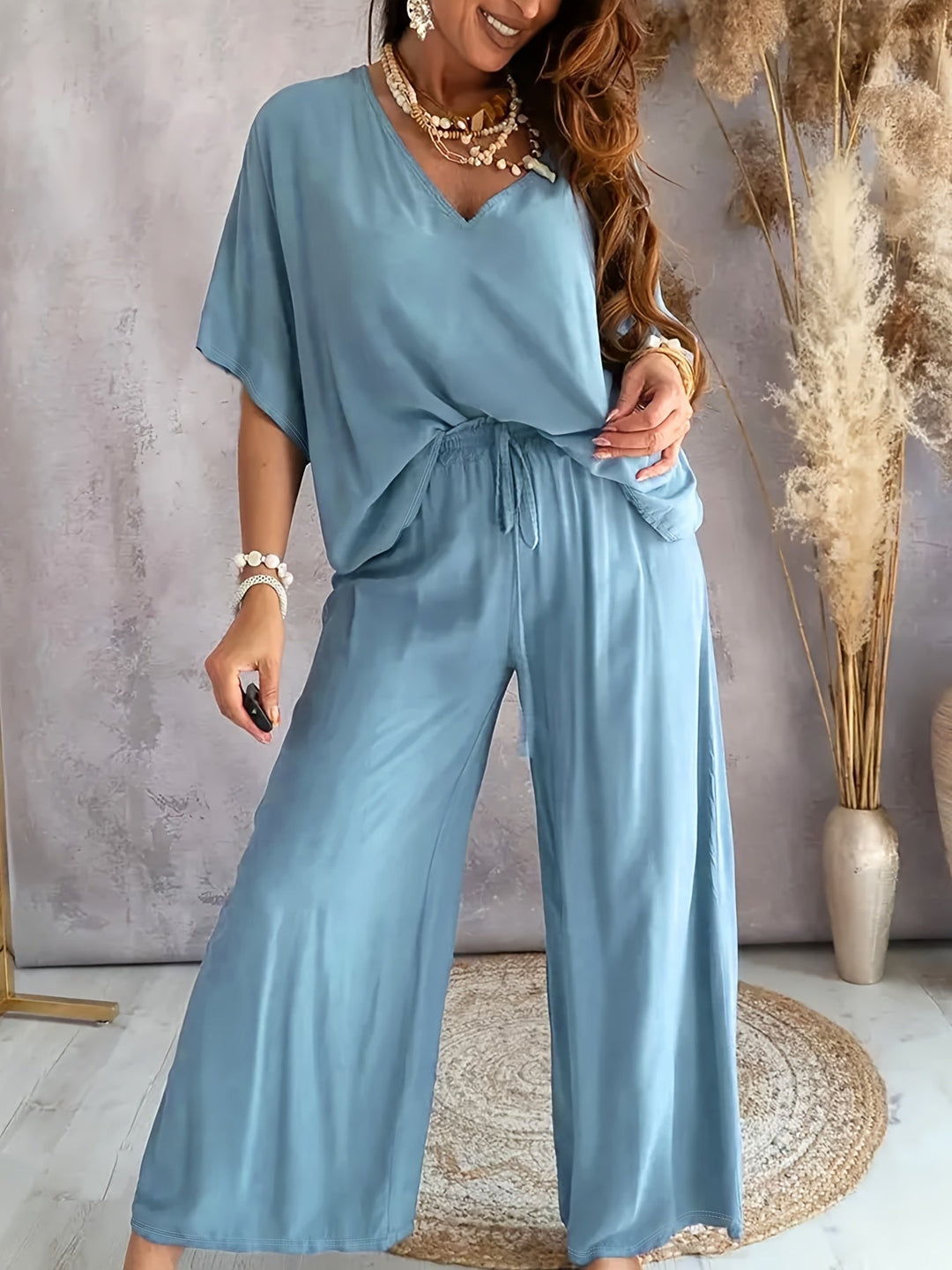 Essime - Conjunto Elegante Con Cuello en V