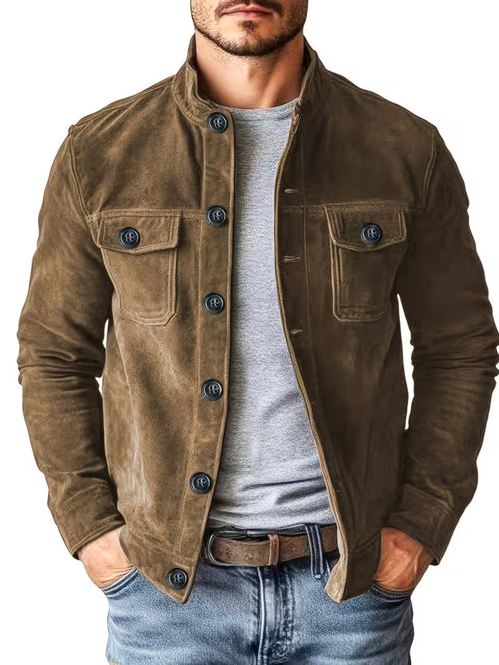 Jelil - Chaqueta De Ante Con Dos Bolsillos Delanteros