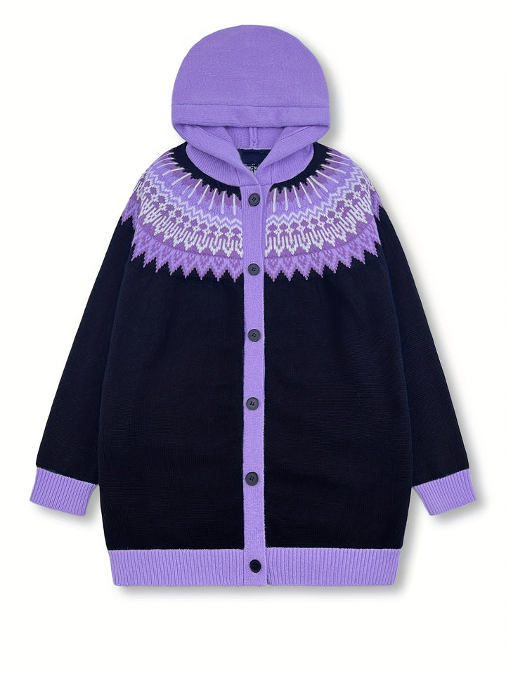 Gulnur - Elegante Jersey De Invierno De Manga Larga Con Capucha
